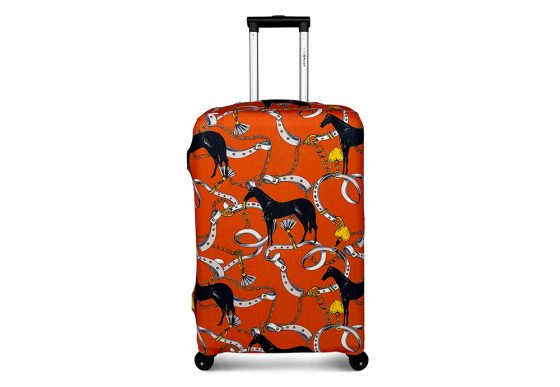 чехол_для_чемодана_премиум_м_бифлекс_оранжевые_лошади