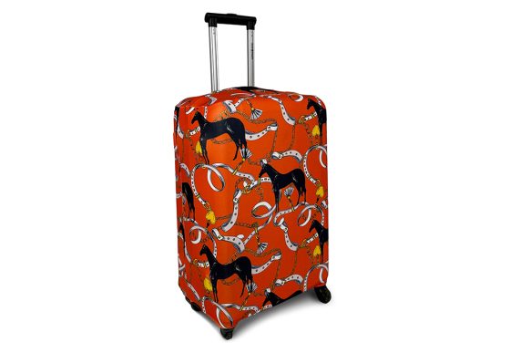 чехол_для_чемодана_премиум_м_бифлекс_оранжевые_лошади