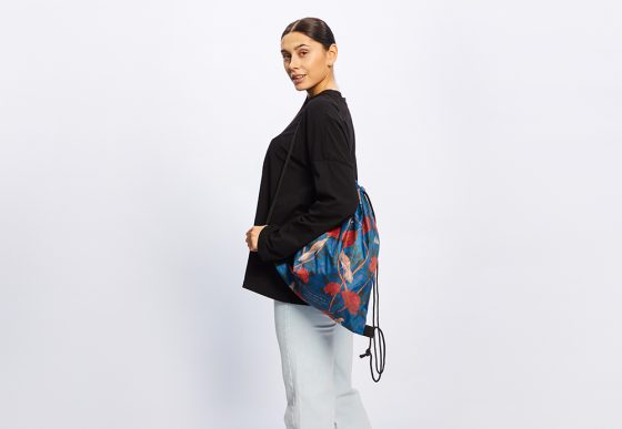 НФ-00030900-Рюкзак для сменной обуви (обработка внутри прямострочка), (33x43см). Оксфорд 210PU 95 гр.