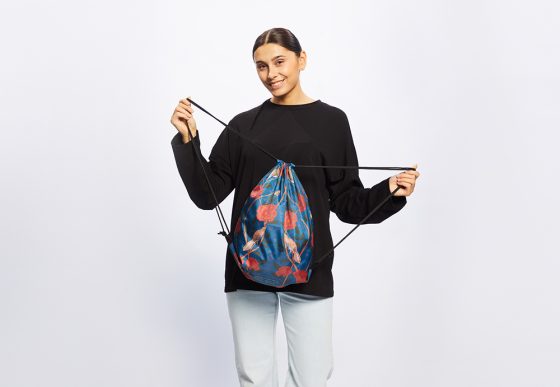 НФ-00030900-Рюкзак для сменной обуви (обработка внутри прямострочка), (33x43см). Оксфорд 210PU 95 гр.