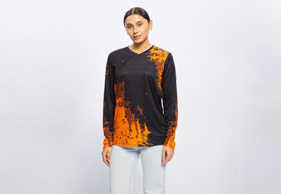 НФ-00012803-Лонгслив женский, прямого силуэта, горловина V-образная, рукав длинный, втачной, 44(S)w. Прима микрофибра 135 гр.кв.м. (стрейч)