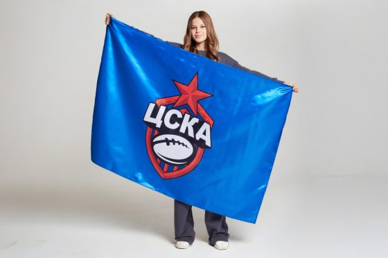 Флаг односторонний 100х144 см. Атлас 140 гр.кв.м